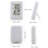 Compact Digital Temperature Humidity Monitor Wall Mountable Wireless Sensor With 24H Data Records And Low Battery Alerts