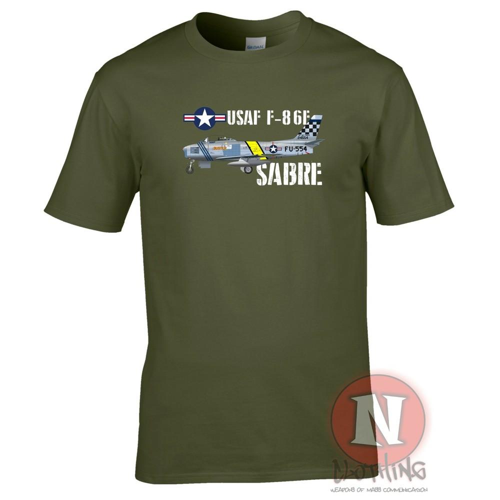 F86 Sabre Us Fighter Aircraft TShirt American Cold War Jet Plane Usaf S