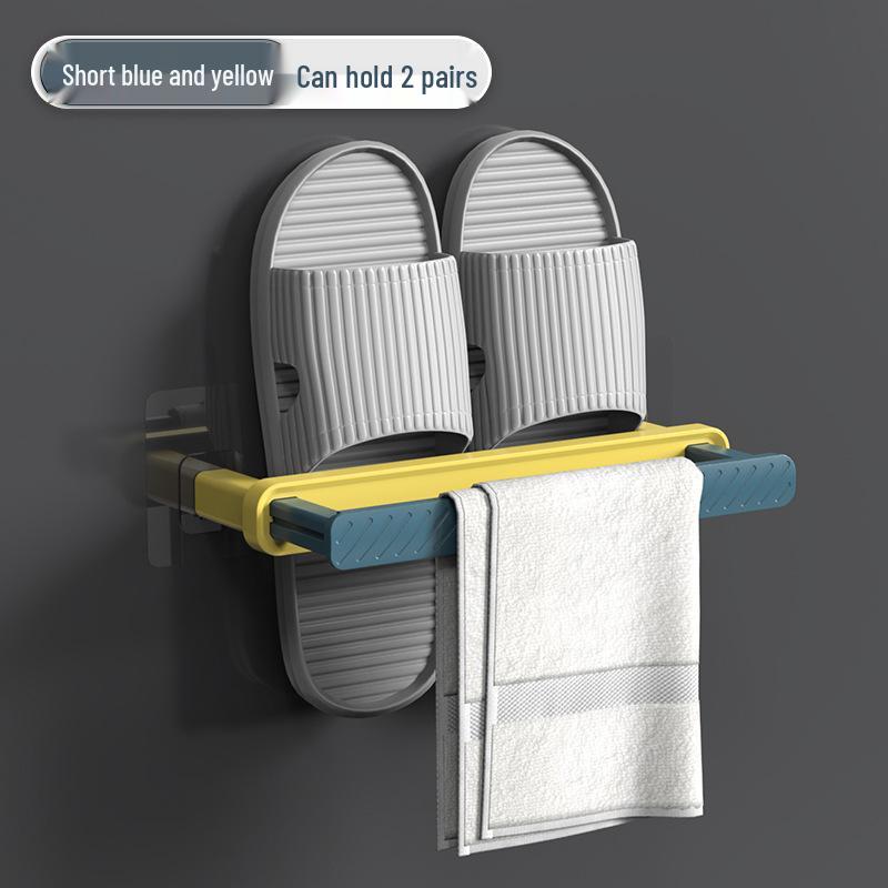 Foldable Wall-Mounted Bathroom Shoe Rack with Drainable Design