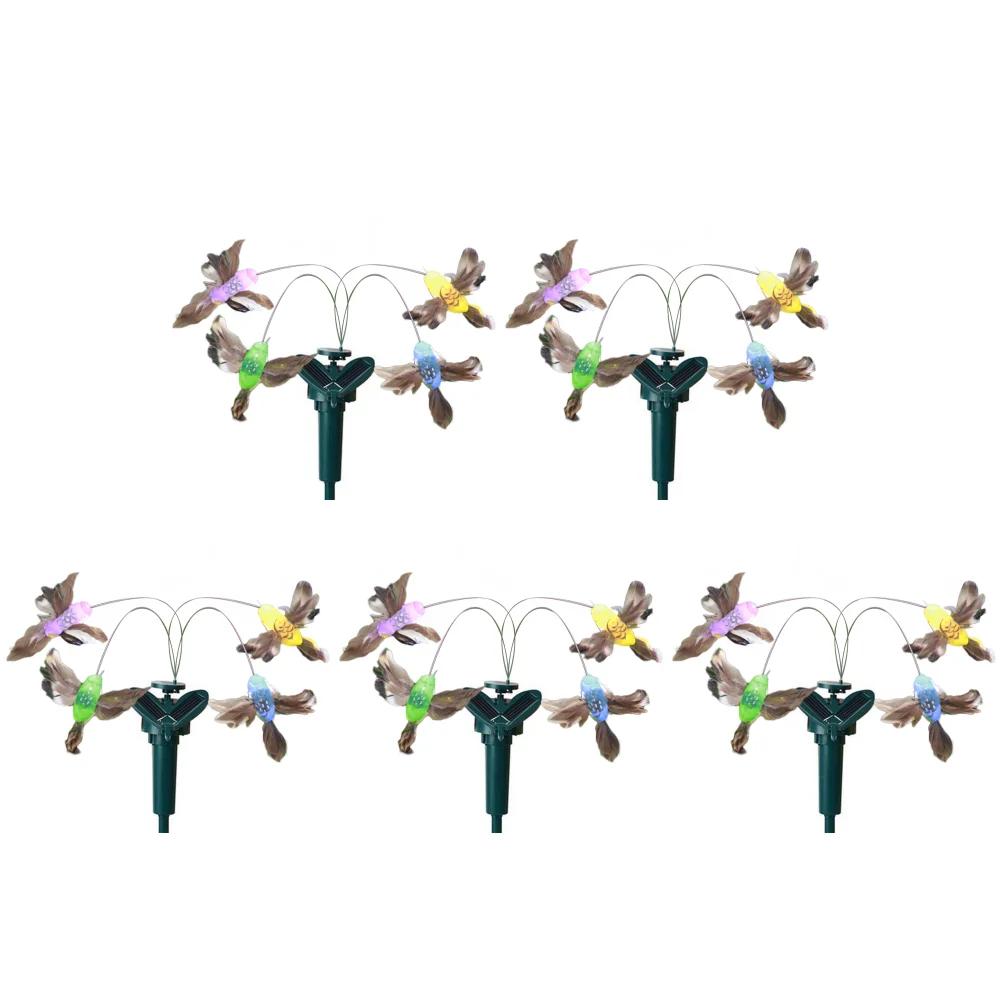 Solar Flying Humming Bird Indoor Outdoor Dancing Fluttering Butterflies Waterproof Creative Craft Atmosphere for Home Walkways