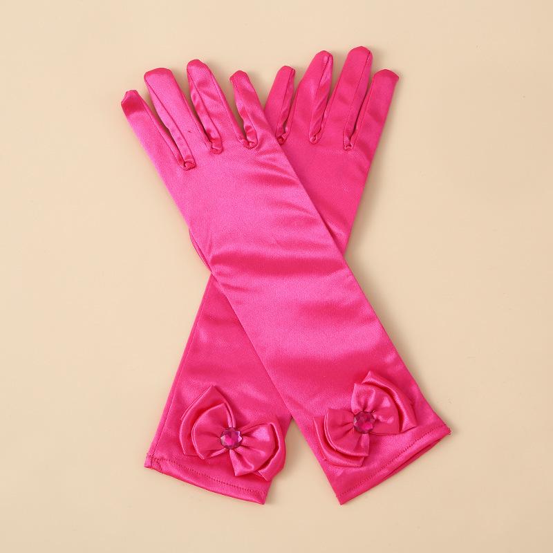 Zimowe Satynowe Rękawiczki Księżniczki Elsy dla Dzieci