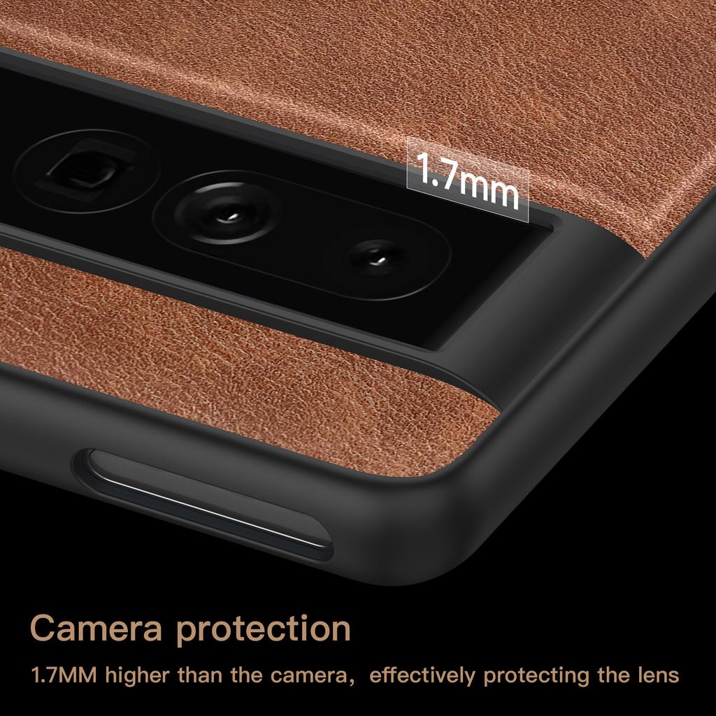 For Google Pixel 7 Pro Premium PU Leathe Phone Case Scratch-Resistant Solid Color Cover for Google Pixel 7 2025 Case
