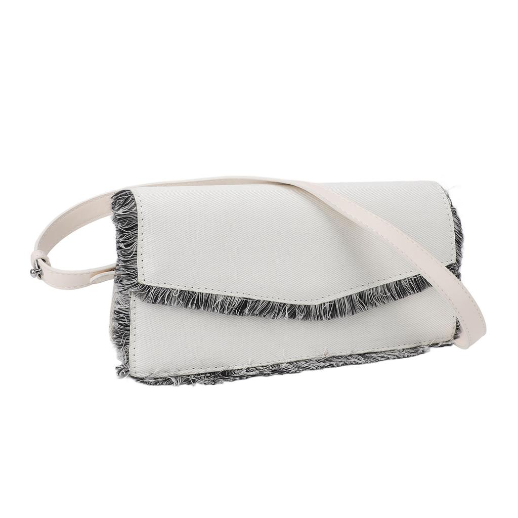 Underarm Bag Simple Stylish Shoulder Bag Ample Storage Space Fringe Handbag for Daily Outings