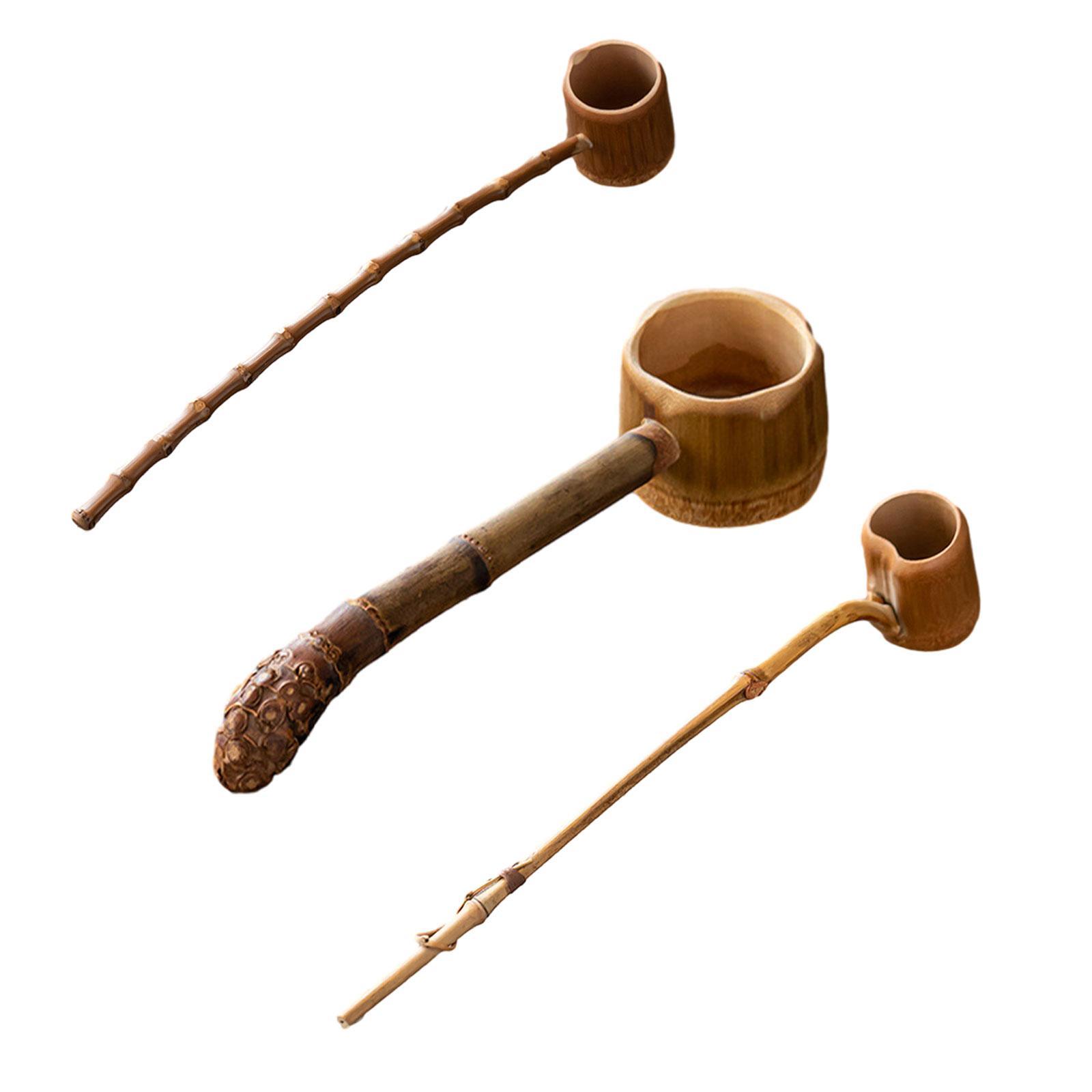 Бамбуковый ковш для воды Ковш для купания Ковш для воды Ковш для воды Поливной s Дом Total Length 21.5cm