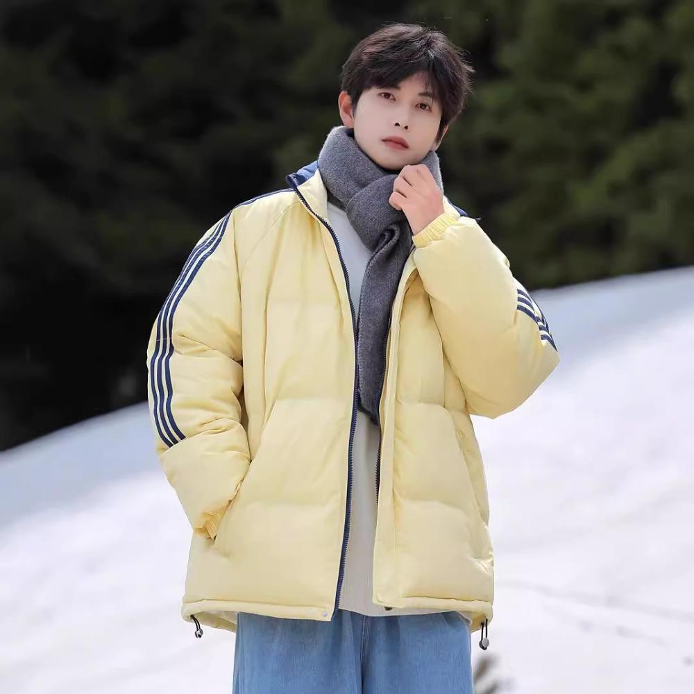 Cold-proof cotton-padded clothes for boys in winter new trendy brand thickened warm stand-up collar bread clothes cotton-padded jacket