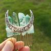 Ručně vyráběná křišťálová korunka hřeben do vlasů – 10zubý evropský a americký styl vlasový doplněk