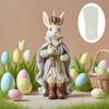 Rabbit Queen Statue Candle Silicone Mold Bunny Crown Rabbit Princess Resin Mold Easter Gift Leather Boots Rabbits Gypsum Molds