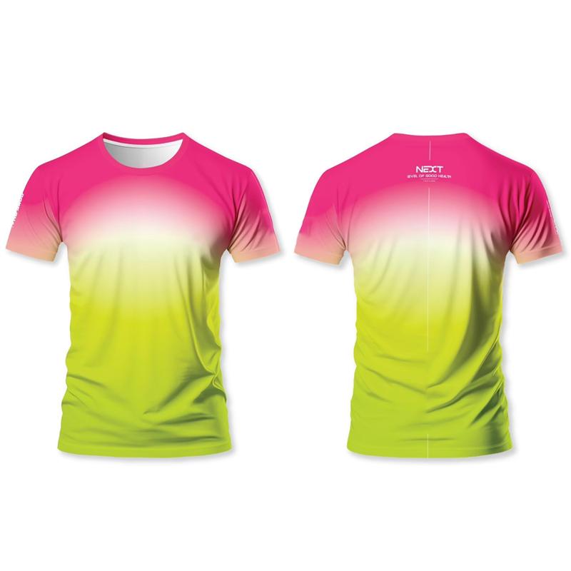 Bunte Gradient Grafik Sport T-Shirts Sommer Mode Streetwear 3D Gedruckte Fitness T-Shirts Locker Atmungsaktiv Unisex Tees S