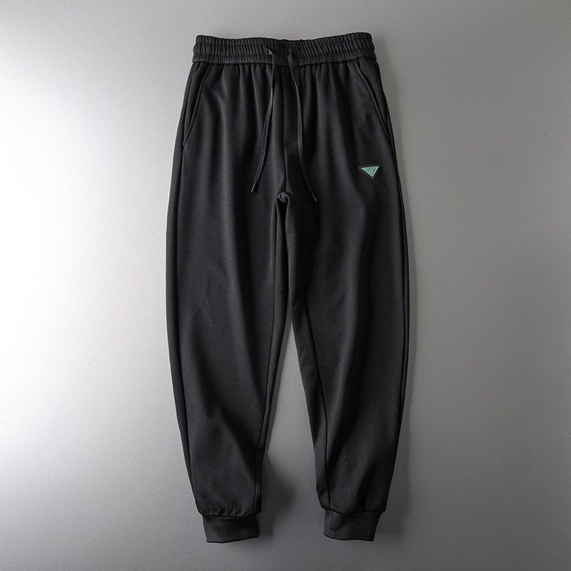 Heavy Winter Foreign Trade Export Order Casual Sweatpants Black Drawstring 2280 XL