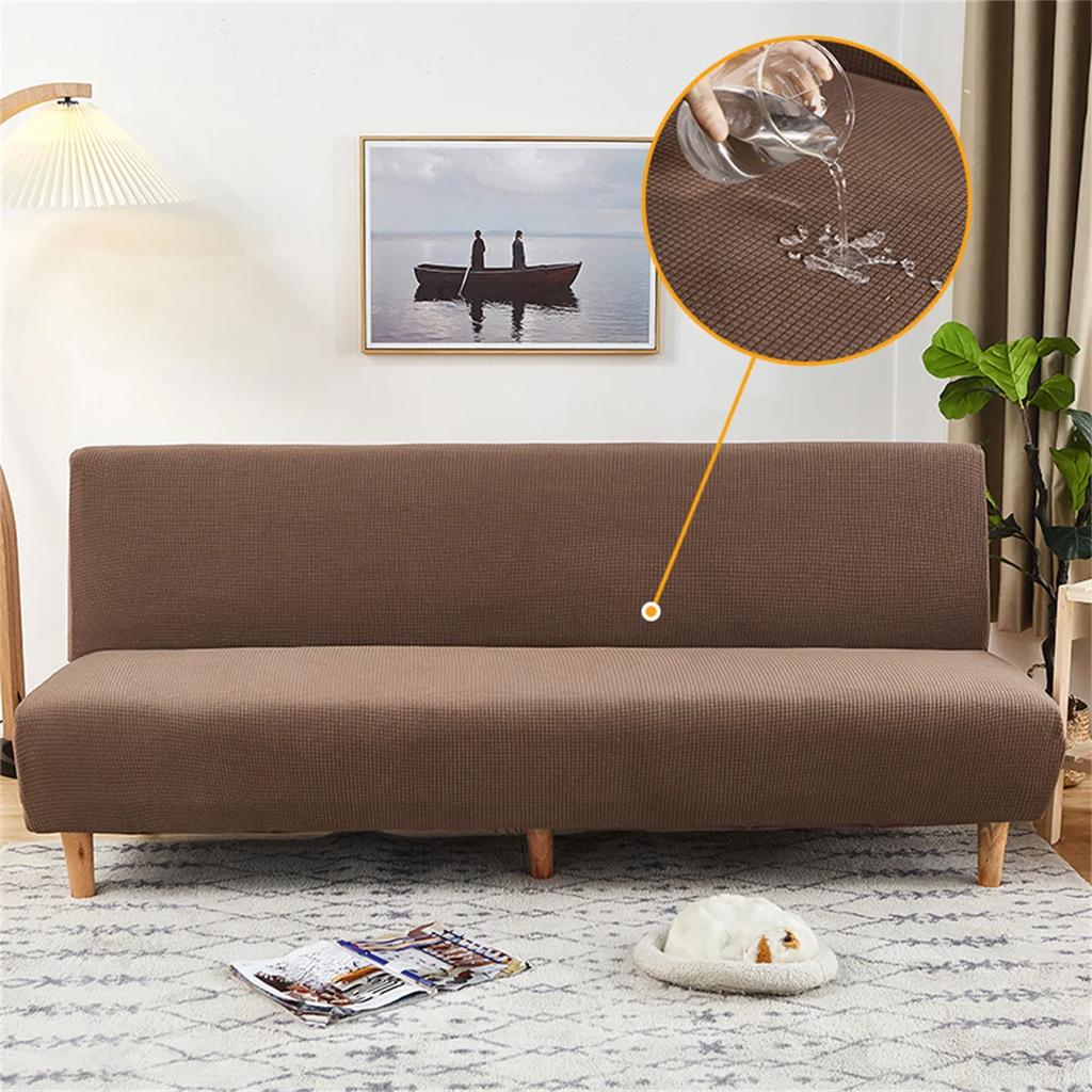 Jacquard Solid Color Sofa Bed Cover Elastic Water Repellent Couch Cushion Cover Non-slip All-inclusive Seat Slipcover for Home