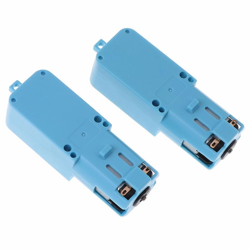 10pcs 1:90 TT Gear Motors, Mini DC 6V Gear TT Motors with Metal Gears for Robots, Smart Cars, DIY RC Toys, Electric Motors, Gearbox, Blue