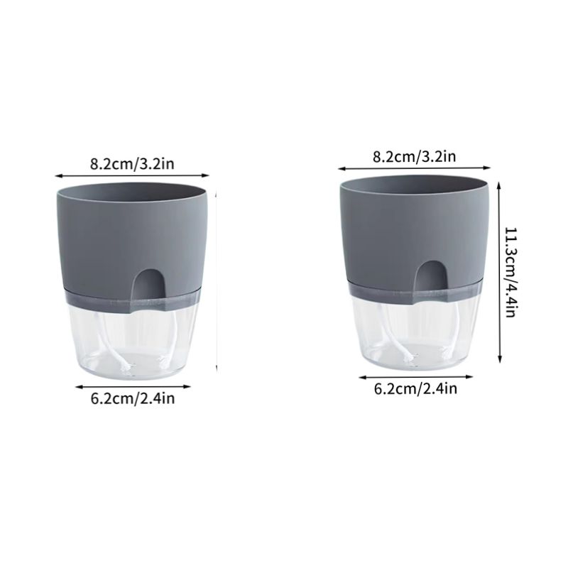 Self Watering Flower Pot Plastic Hydroponics Plants Pot Succulent Potted Planters Transparent Home Office Desktop Decoration