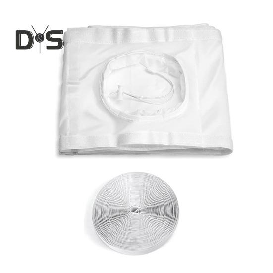 Sigiliu pentru fereastră pentru aer condiționat portabil Kit de etanșare pentru fereastră cu baton AC Oprire aer cald Apărătoare pentru schimbul de aer cu fermoar și bandă adezivă Funcționează cu tumble