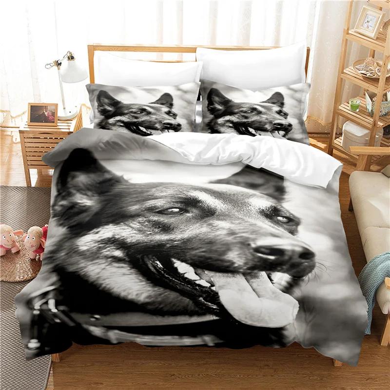 Super King Size Housse De Couette 220x240 Bedding Set Adult 3D Animal Horse, Wolf, Pet Dog Luxury Designer Bed Set Queen Full