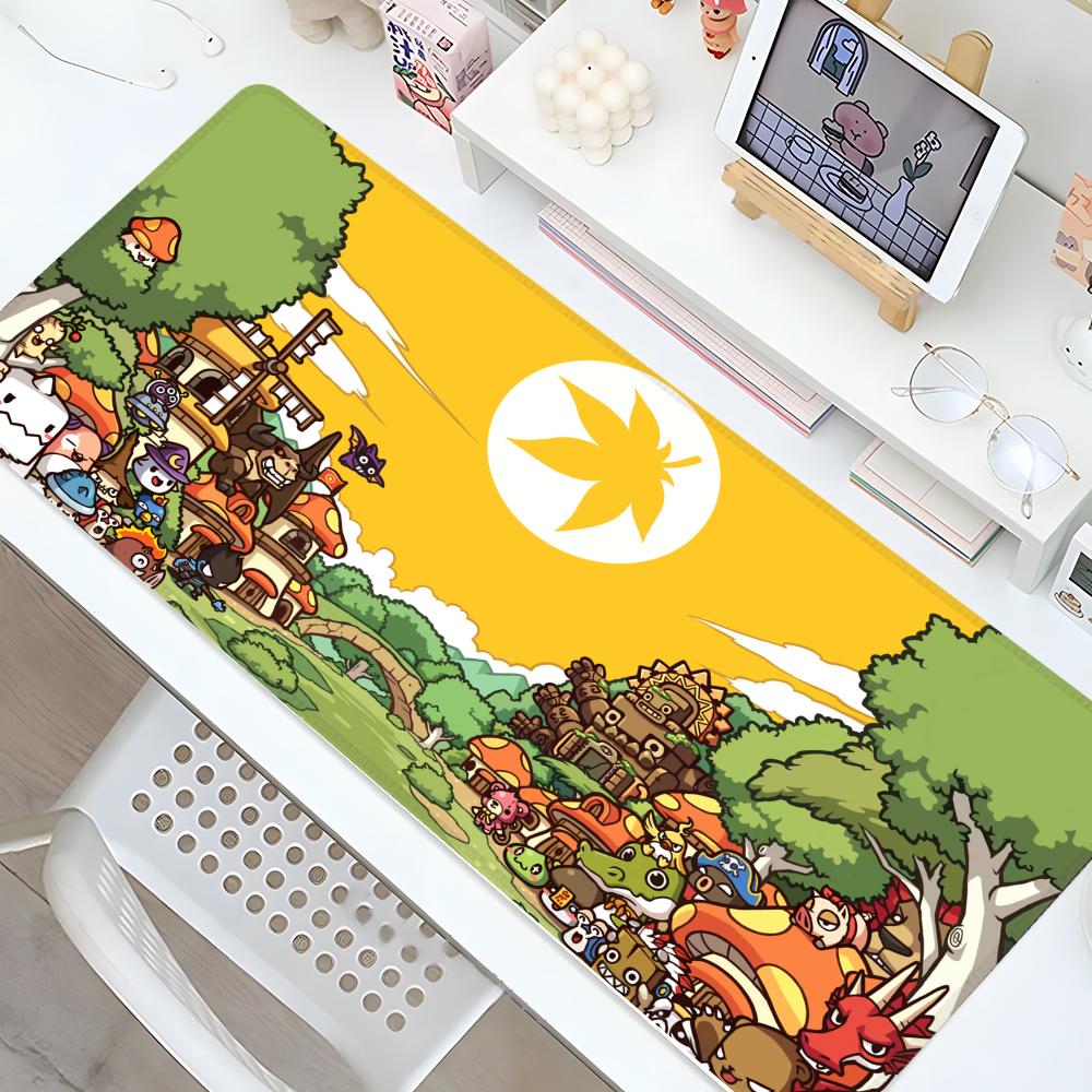Game Maplestory Mouse Pad Gaming Locking Edge Big safely Computer Gamer Large Rubber Art Mousepad Laptop Desk Mat