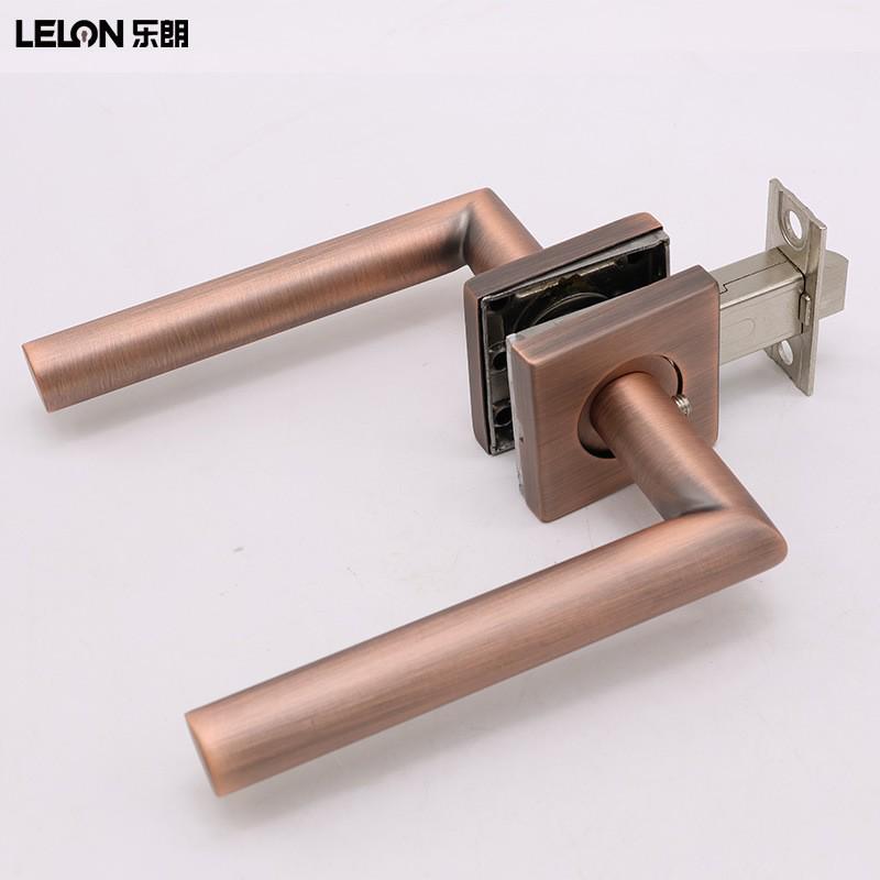 Cross 304 Stainless Steel American-Style Keyless Square Bathroom Door Lever Passage Lock
