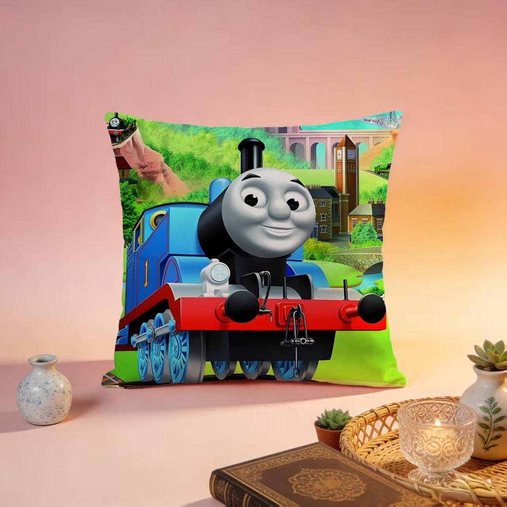 Fashion TThomas and friends posteried Cushion Cover Premium SkinFriendly Pillow Case MultiPurpose for Home Office Travel