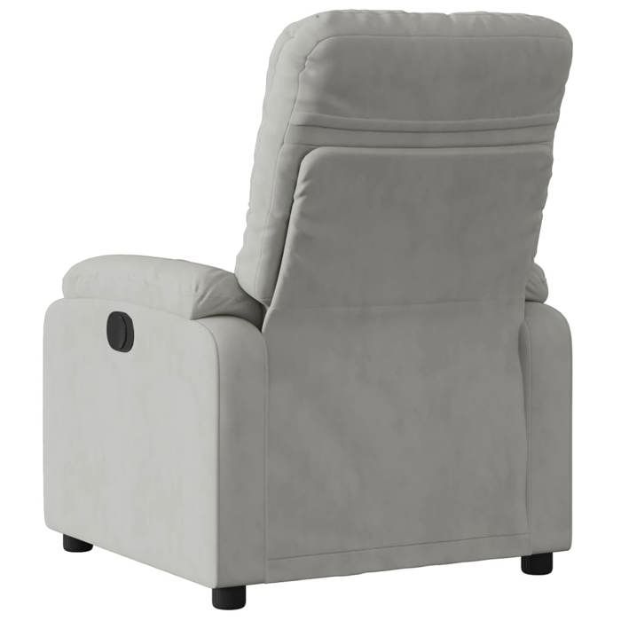 VidaXL Fauteuil Inclinable, Chaise de Relaxation, Siège avec Accoudoirs et Dossier, Fauteuil TV de Salon, Moderne, Gris 373450