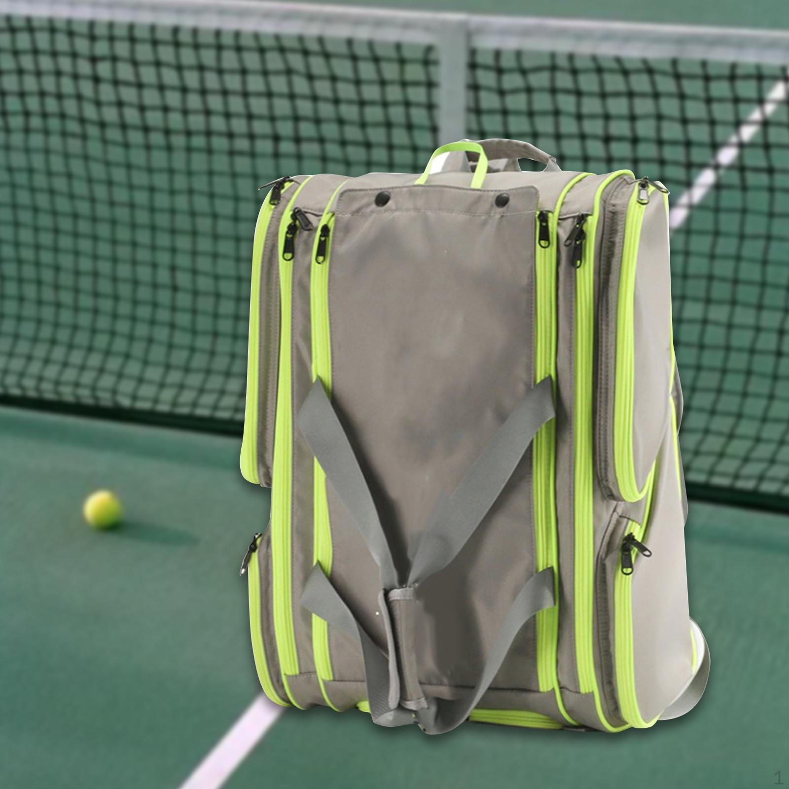 

Pickleball Bag Duffle Backpack Daypack Регулируемая спортивная сумка для хранения принадлежностей Gray Green