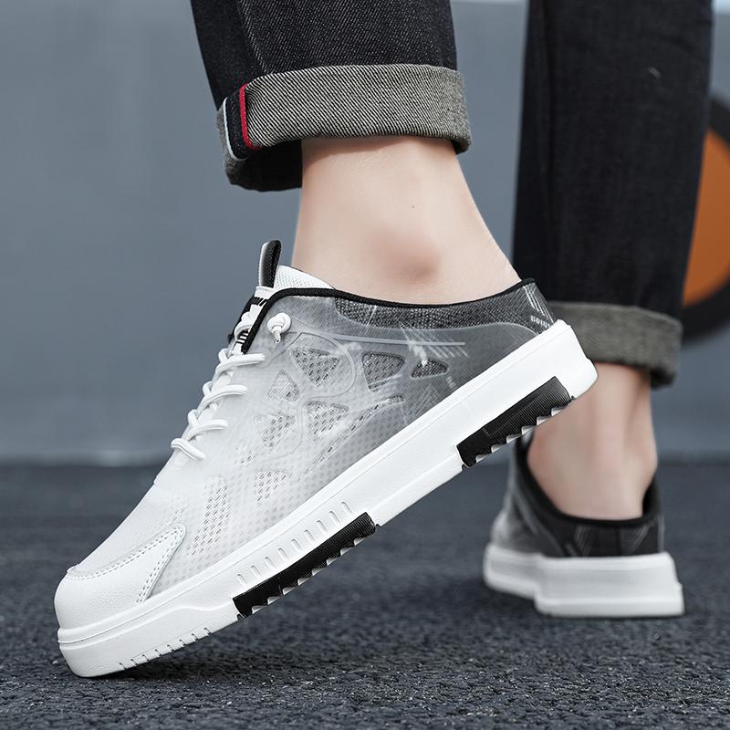 Herren Sportschuhe Sommer Rückenfreie Pantoletten Lässige Sandalen Sneakers Clogs Studenten Hausschuhe Übergröße