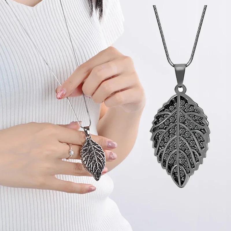 Long Necklaces & Pendants Vinatge Blue Square Necklace for Women Fashion Collier Femme