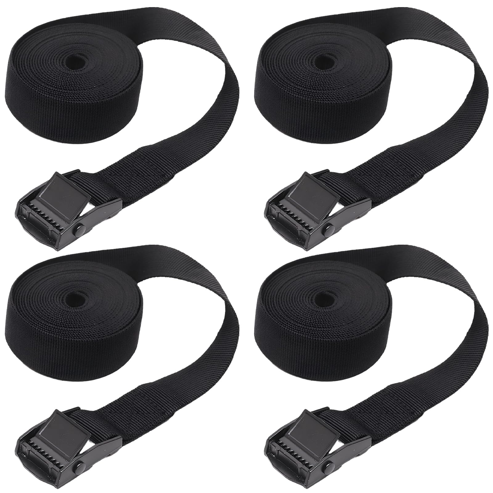 

BLOOPIC Cargo Set of Safety Lashing Cargo Securing Cable Earthquake Preparedness Cargo and Loading 25mm Tie-Down Straps, 4, Straps, Multi-Purpose