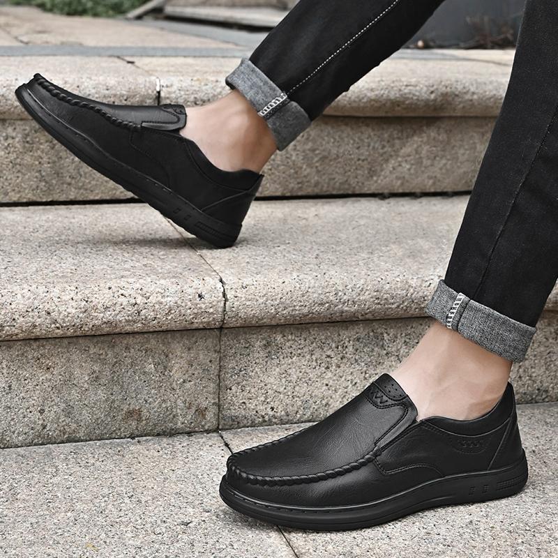 Кожаная обувь Кожаная мужская повседневная одинарная обувь Обувь ручной работы — фото 6