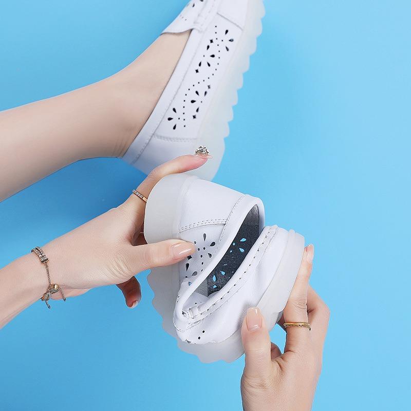 Nurse Shoes Women's Comfortable Soft-soled Anti-slip Breathable and Odor-resistant Flat Shoes