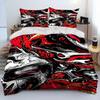 3D Vulkan Lava Magma Bettwäsche Set, Bettbezug Bettwäsche Set Bettdeckenbezug Kissenbezug, King Queen Size Bettwäsche Set Erwachsene Jungen