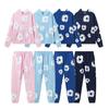 2025 Unisex Cotton Floral Bubble Print Hoodie & Sweatpants Set for Autumn/Winter - European & American Style