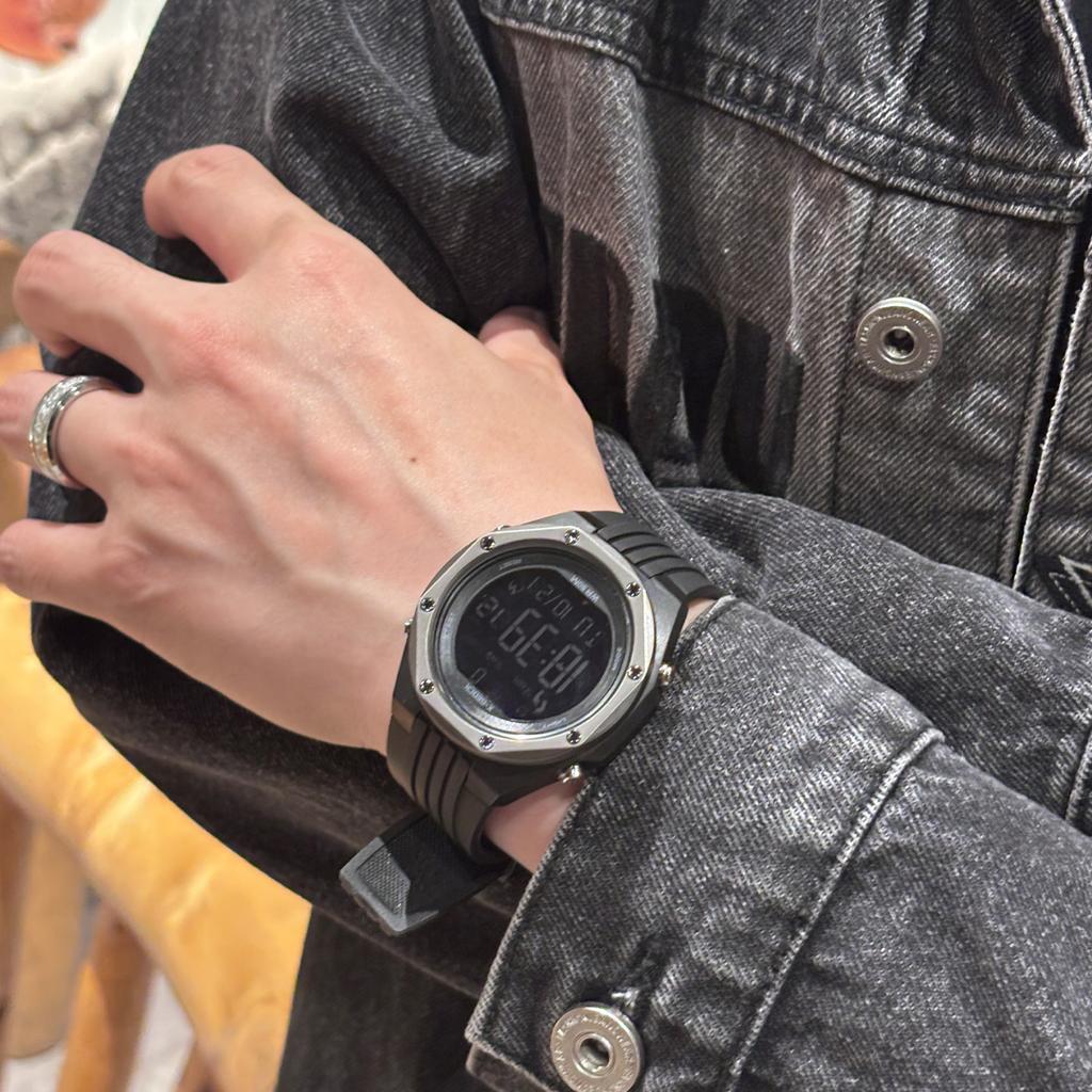 Stylish And Simple Single Display Watch Men'S Multi-Functional Outdoor High-Value Trendy Sports College Style Men'S Electronic Watch