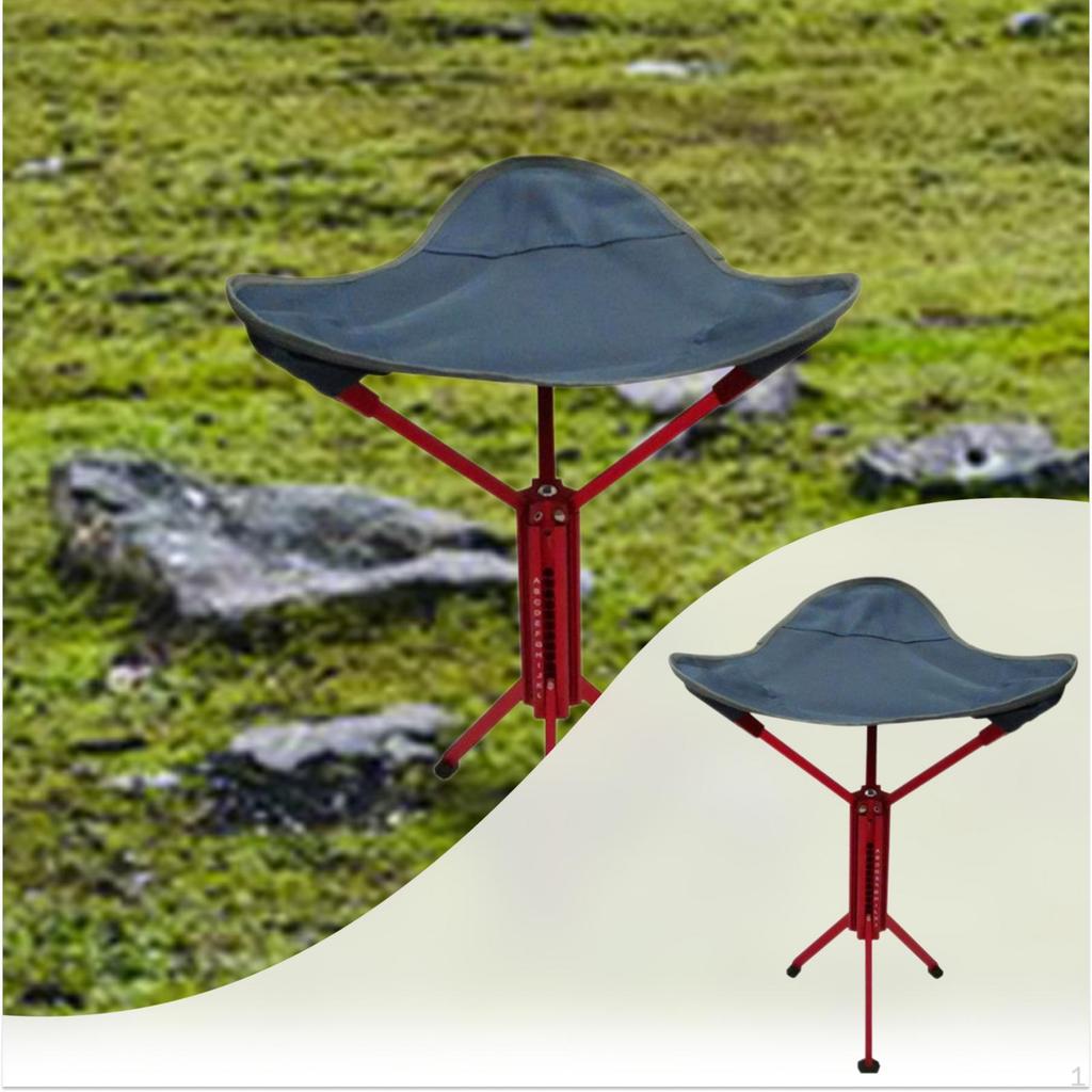 Camping Stool Fishing Tripod Foot Rest Compact Small Foldable Chair Slacker for Picnic Walking
