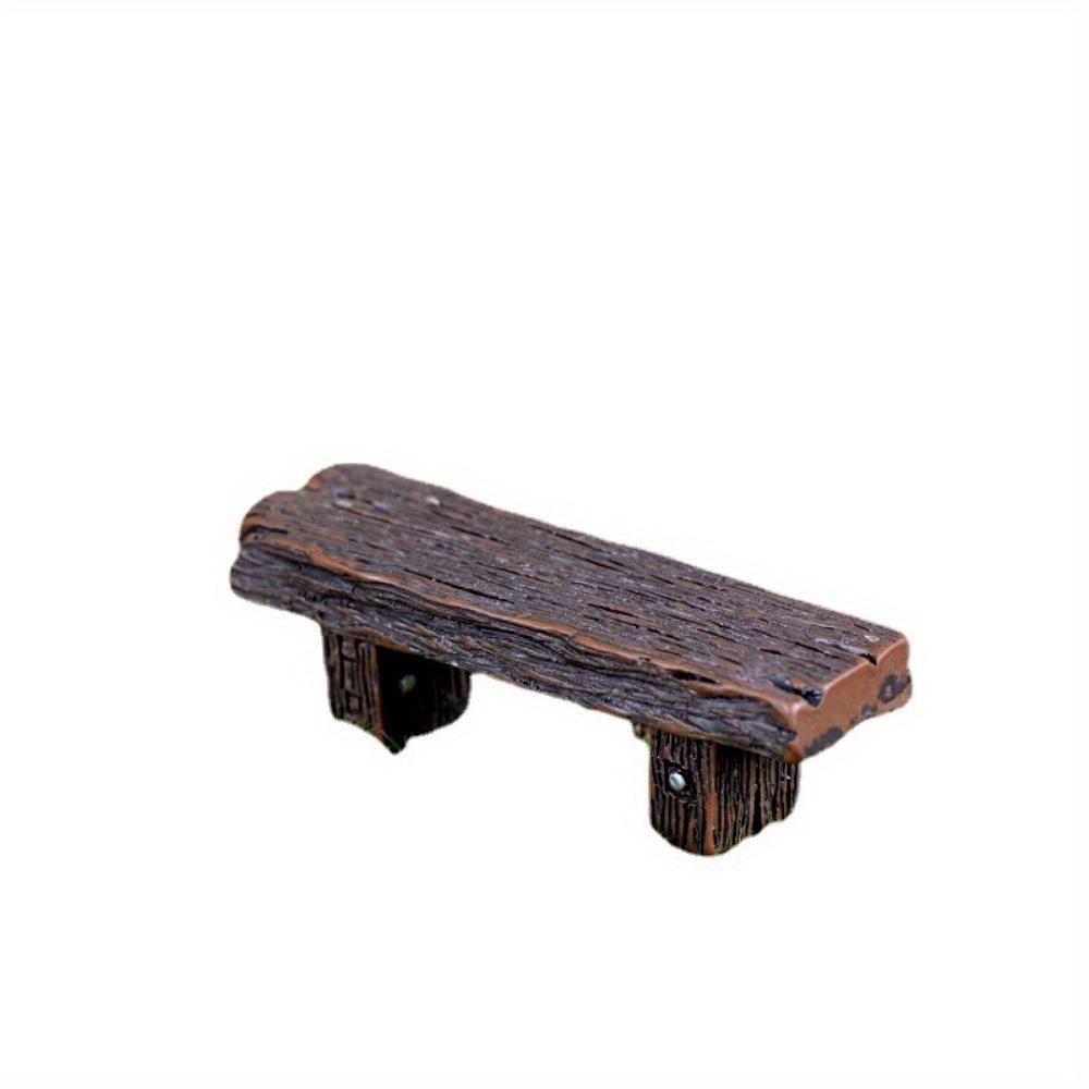 3Pcs/Set Resin Retro Bench Model Figurines Micro Garden Decoration Ornaments Terrariums DIY Accessories