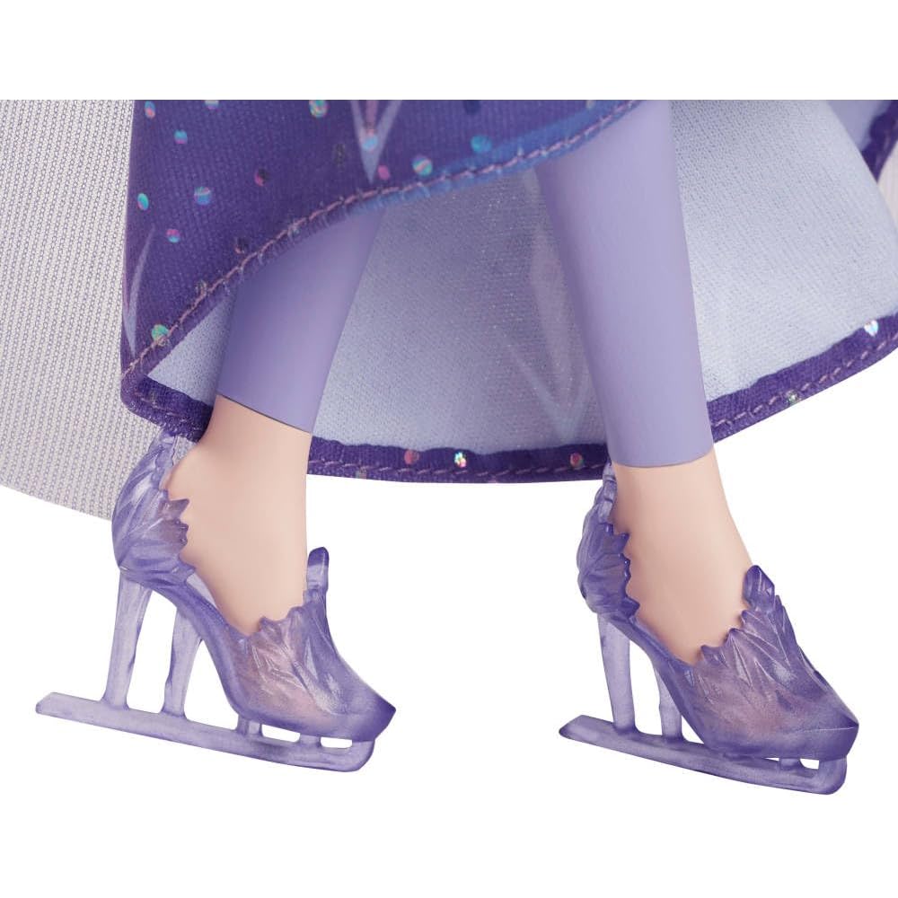 Mattel Disney Frozen Elsa Ice Skating Doll Playset with House for Pretend Play Ages 3 and Up Blue