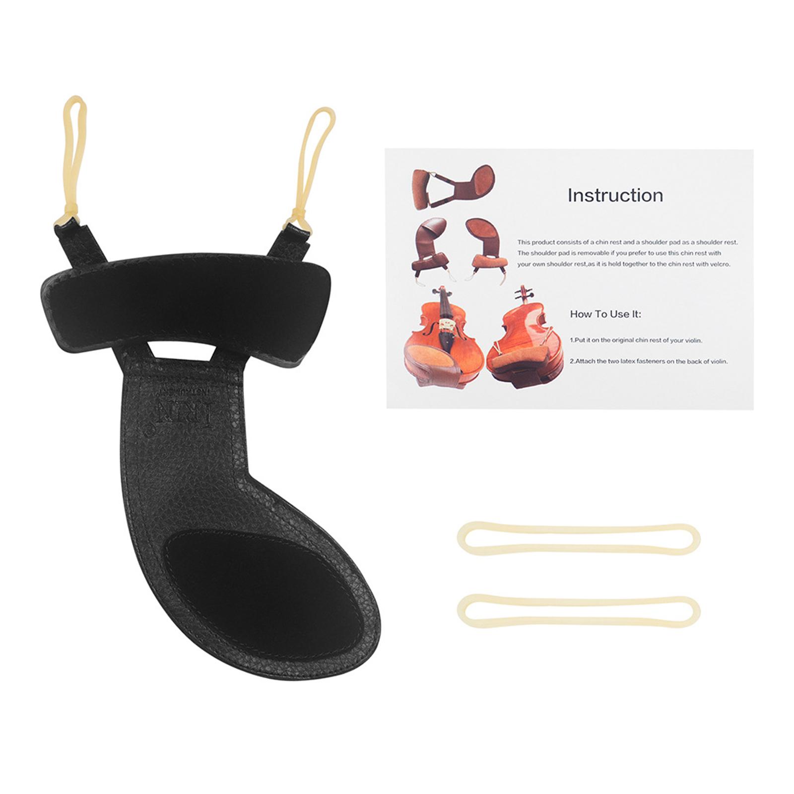 Violin Shoulder Chinrest Pad Replacement Sheepskin Soft Violin Shoulder Chin Rest Pad Soft Cover Protector Durable чёрный
