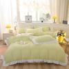 G5Z Korean Style Princess Double Layer Lace Bedding Set - 4 Pieces