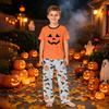 Matching Halloween Family Pajama Set Short Sleeve Printed Loungewear for Mom and Kids