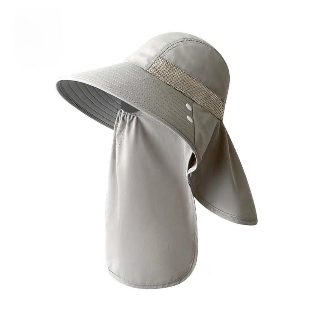 Wide Brim Face Covering Sun Hat Adjustable Integrated Fishing Hat Summer Season
