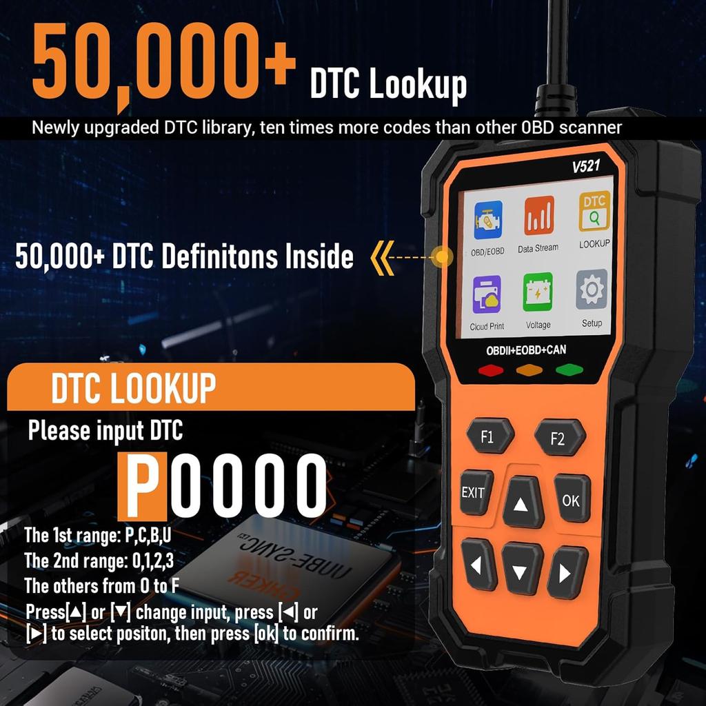 OBD2 Scanner Diagnostic Tool, Car Code Reader for All Cars After 1996