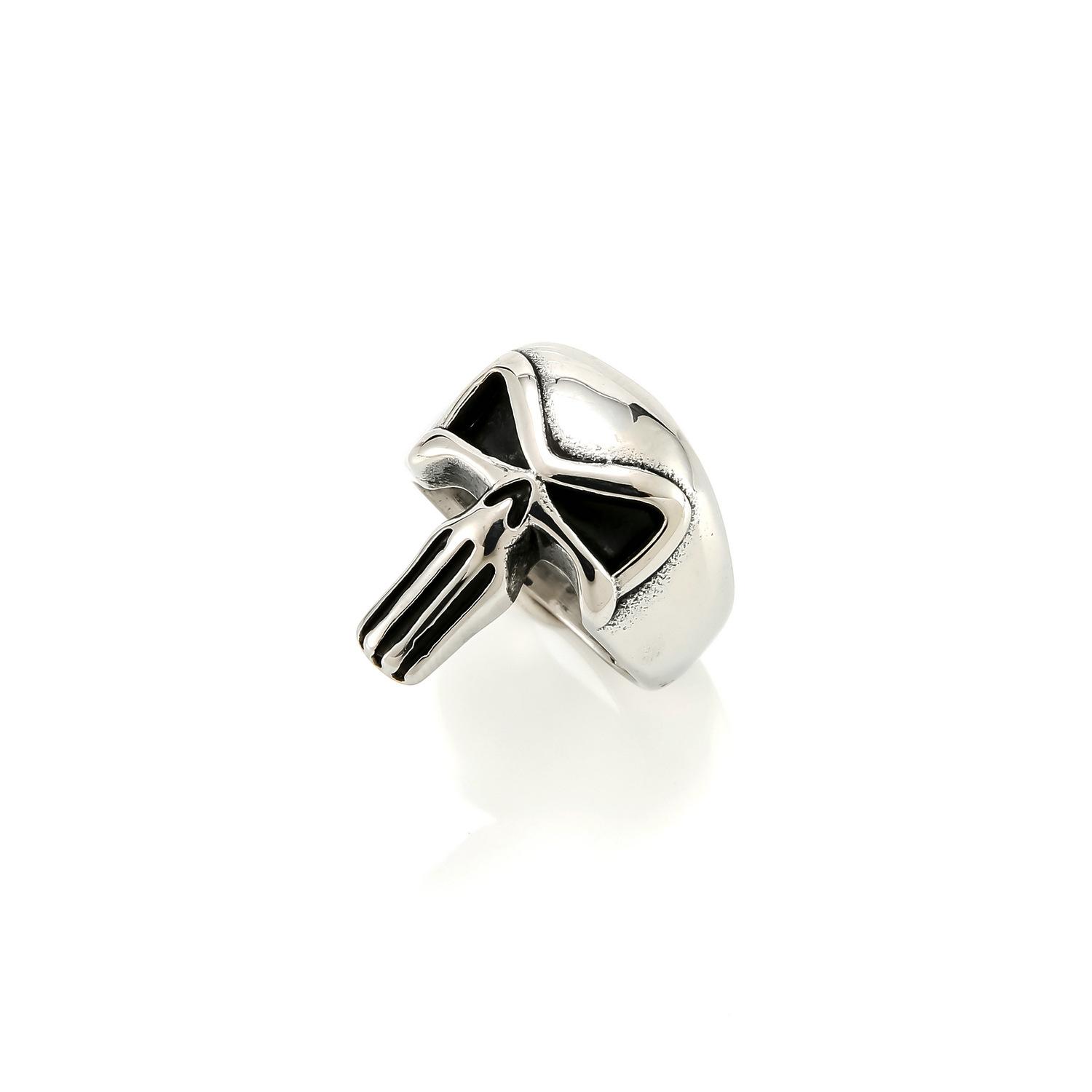 Punisher Stainless Steel Ring Men s Personality Punk Skull Men s Titanium Steel Ring Jewelry No. 7