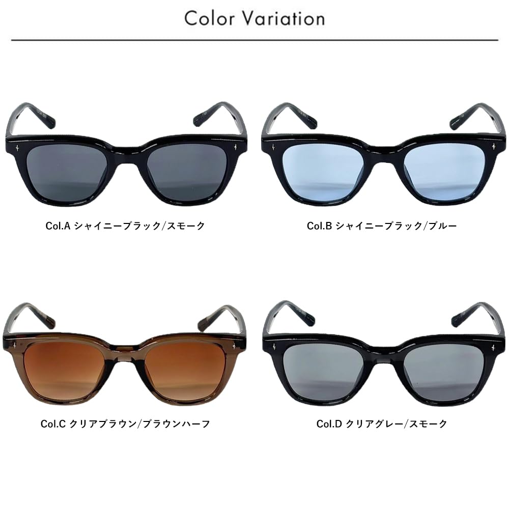 FashionBerry Shiny Black x Smoke Wellington Sunglasses for Men and UV Lightweight Clear Lens Women, Stylish, 99% Protection, Frame, Unisex,