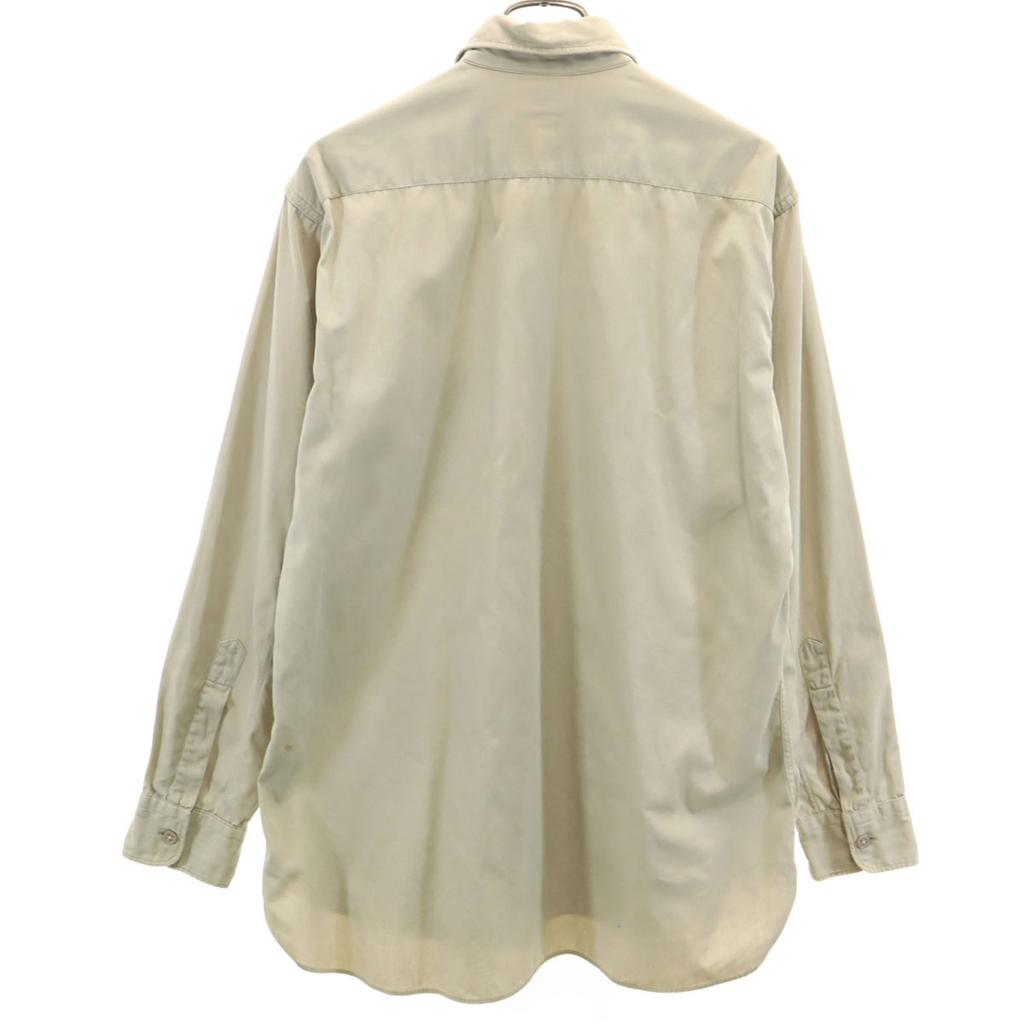 Reeves 40s 50s Vintage Triangle Gusset Long Sleeve Shirt Beige Men's Used