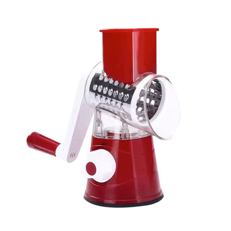 

Барабанный овощерезка Ручная кухонная картофелерезка Измельчитель для овощей и сыра Измельчитель для очищенного чеснока Кухонные принадлежности красный