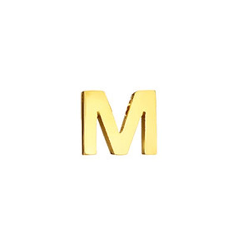 CARLIDANA High Polished Stainless Steel 14K Gold PVD Plated DIY 26 Letter Alphabet Initial Charm Pendant Accessories Jewelry