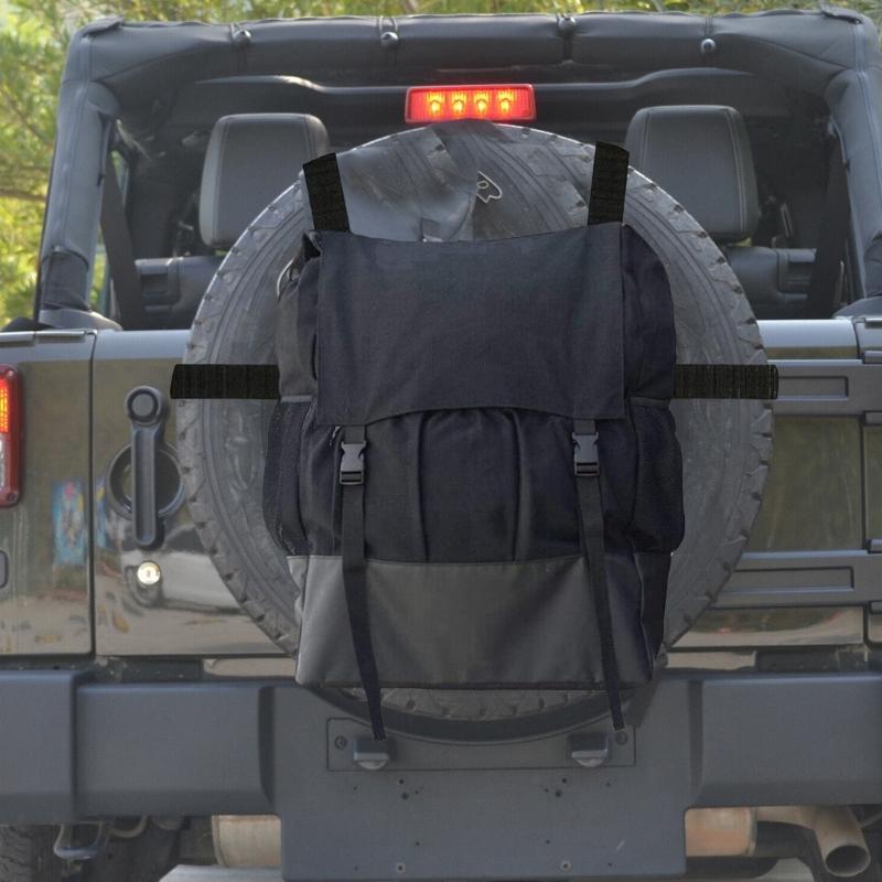 Tailgate Trash Bag Spare Tire Trash Bag for Truck Car SUV Large Capacity Tools Holder Bag Storage Bag Fit 40inch Tire