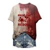 Bloody Shirt For Women Funny O Neck Short Sleeve Halloween Blood Clothes Gift Blood Splatter Womens Casual Tees