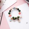 Scione Bohemian Girl Clock Love Letter Lock Colorful Glass Beads Creative Beading Bracelet