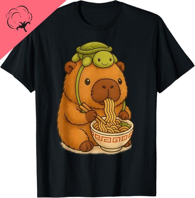 I Love Capybaras mens Casual Short Sleeved Round Neck Tshirt for Spring and Summer Clothing Top Y2k Clothes 100 Cotton Goth