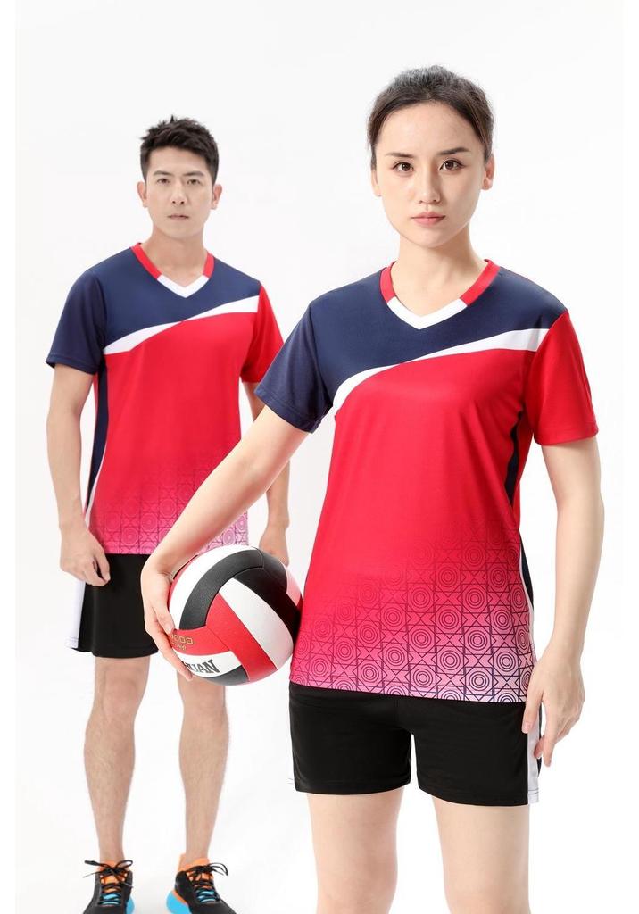 Women's Professional Volleyball Uniform - Short Sleeve Sportswear Set for Teams and Competitions