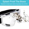 Transparent Safety Goggles Anti-fog Goggles Unisex Goggles Scratch-proof Splash-proof with Adjustable Temple Suitable for Safet